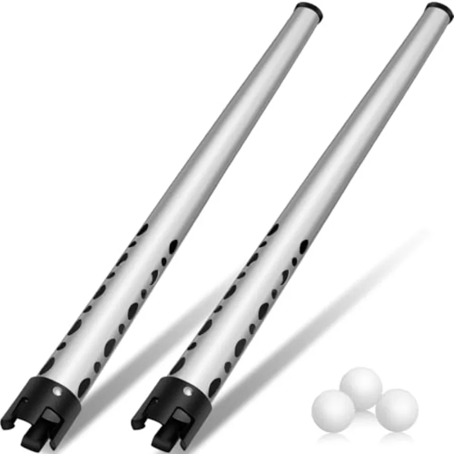 

2 Pieces Golf Ball Retriever Aluminum Alloy Picker Upper Tube 38.58 Inch Silver Golf Ball Collector Shagger Grabber Sport Tool