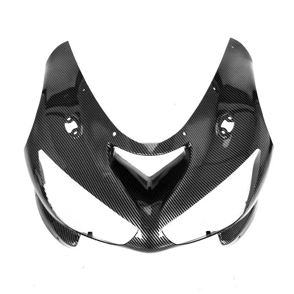 For KAWASAKI NINJA ZX6R 2005 2006 Front Nose Headlight Cover Fairing ZX-6R Modified Panel Accessories ABS Carbon Fiber