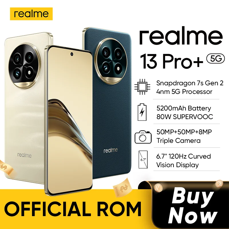 Official ROM realme 13 Pro Plus  5G Smartphone Snapdragon 7s Gen 2 realme 13 Pro+ 50MP Camera 5200mAh 80W Battery OTG NFC OTA