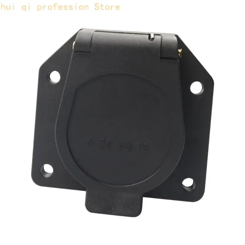 7-Wege-Steckdosenadapter für Anhänger 12V Verdrahtungsanschluss mit Montageflansch H8WE – Detail 5