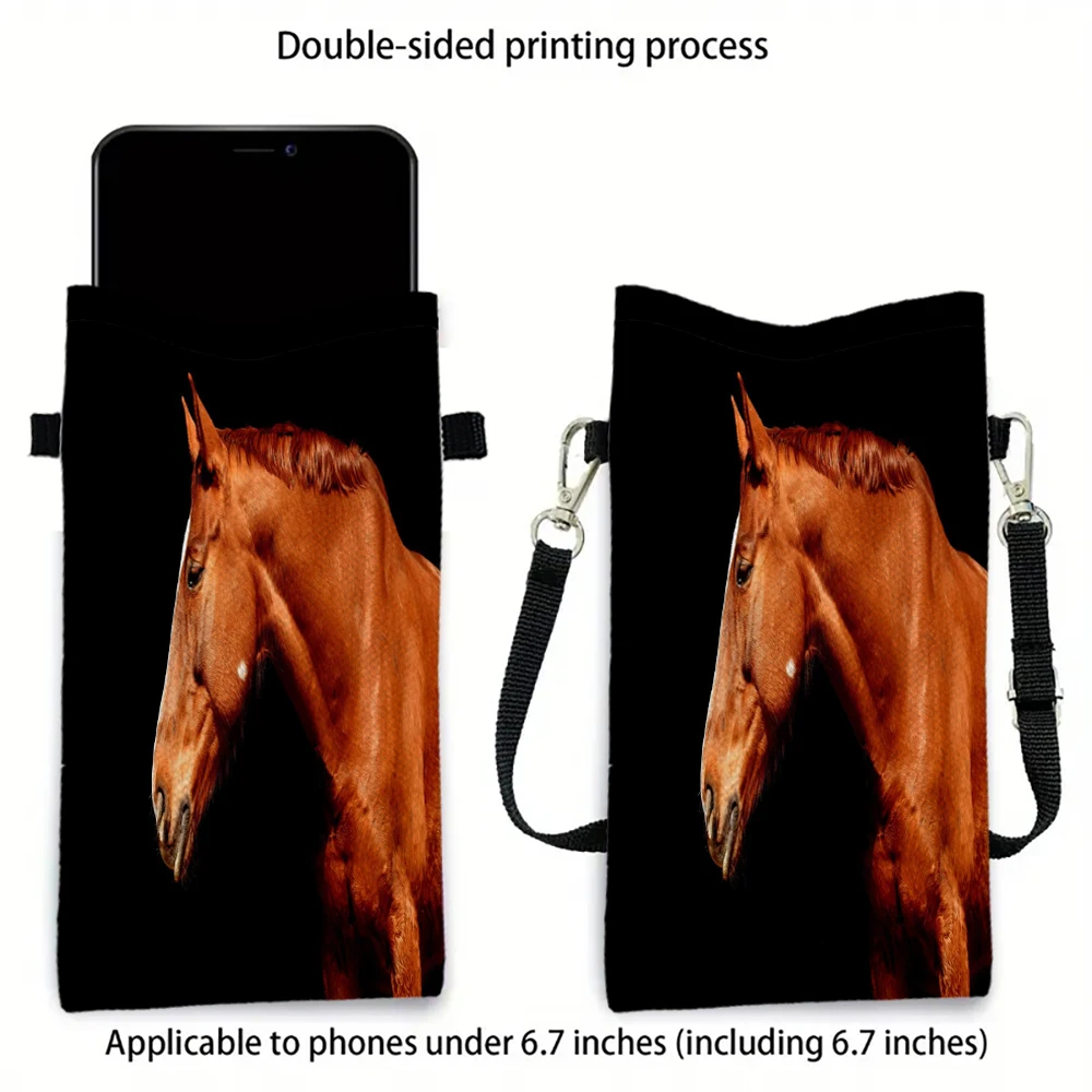 HorseCrossbody Phone Bag Adjustable and Detachable Strap Designed Exclusively for Women CrossbodyBag Convertible ShoulderBag5.16
