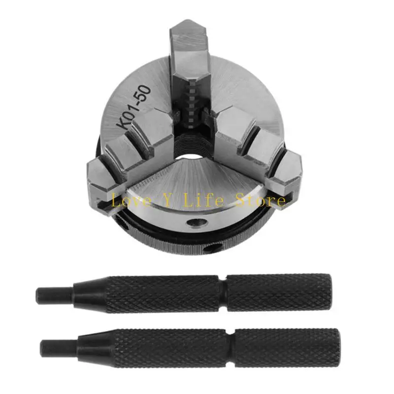 ظرف مخرطة فكية صغير الحجم L74C، K01-50 ظرف يدوي ثلاثي الفك لأعمال النجارة #4