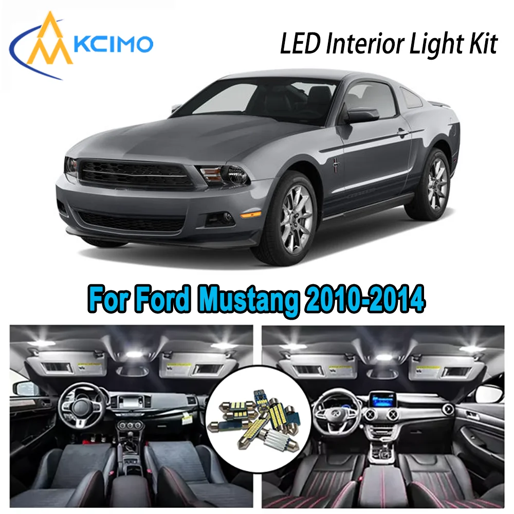 

Premium Bright LED Interior Light Kit for Ford Mustang 2010-2014 2011 2012 2013 Dome Map Trunk Car Lamps with Canbus No Error