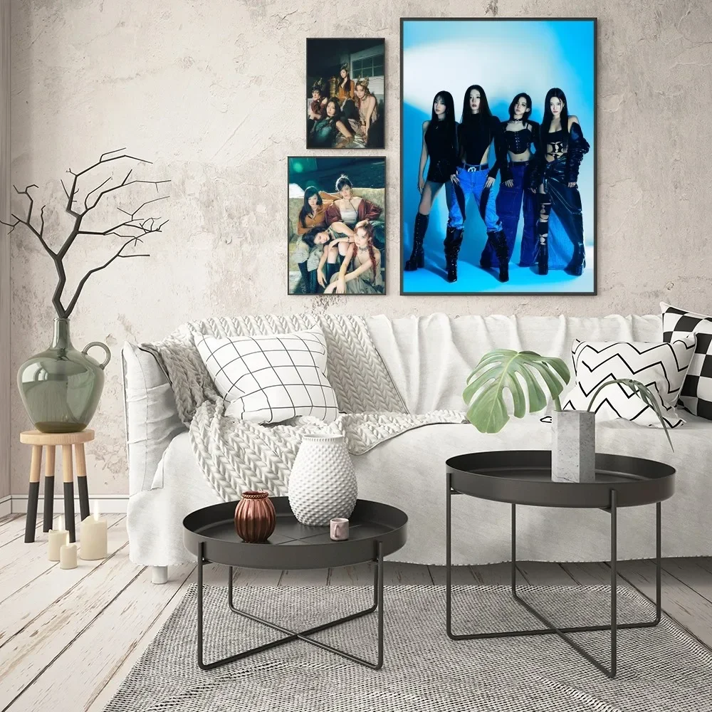 1pc Korean Girl Groups Aespa Poster New Album Dreams Come True HD Karina Giselle Winter Ningning Photo Painting Fans Gifts