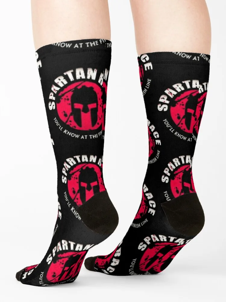 Calcetines Spartan Race-You'll Know At The Finish Line, moda japonesa, antideslizantes, para fútbol, tobillo, golf, niño, mujer