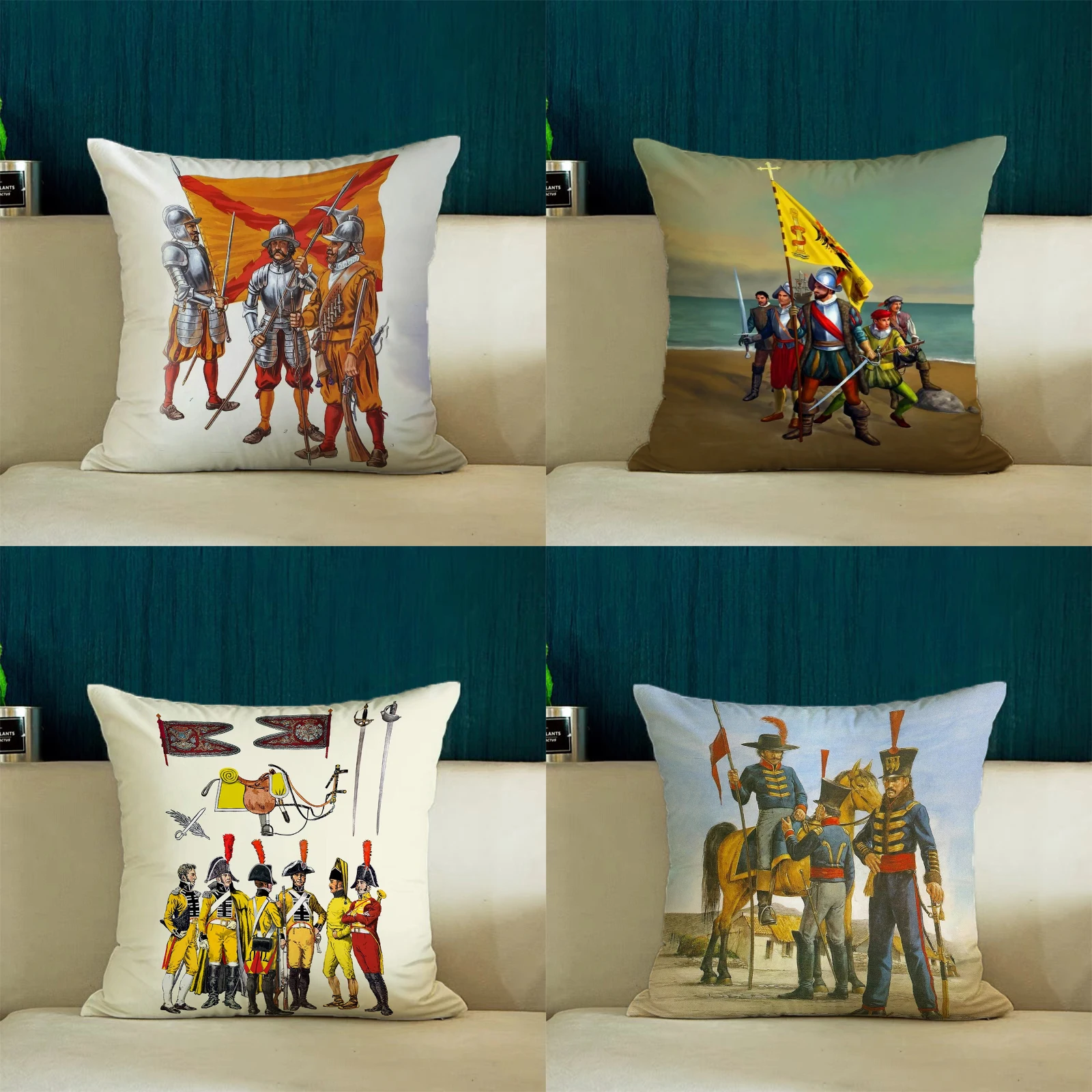 

The Spanish Cross Army Decorative Pillowcase 40x40 Cover for Pillow Cases Decorative Covers for Bed Pillows Cushion Cover 45x45