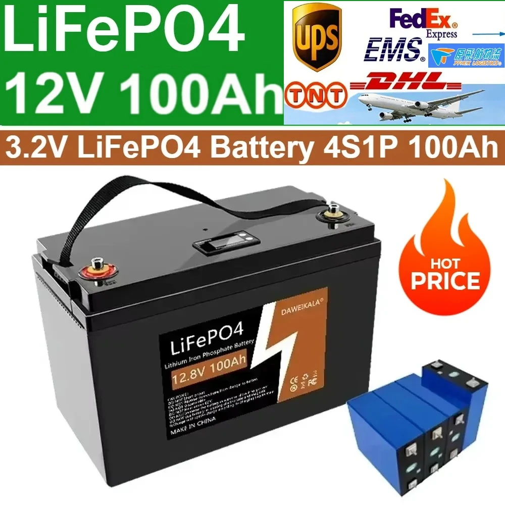 بطارية Daweikala الأصلية الجديدة لعام 2026 بقدرة 12 فولت 100 أمبير LiFePO4 لمحركات الدفع الخارجية البحرية الكهربائية وتخزين الطاقة الشمسية وما إلى ذلك