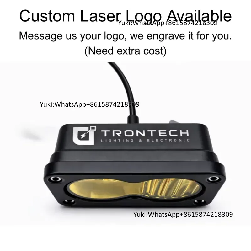 Trontech Battery Powered Baja Light LED Headlight with Switch for E-Bike Motorcycle MTB 8AA All Prewired Plug and Play - view 3