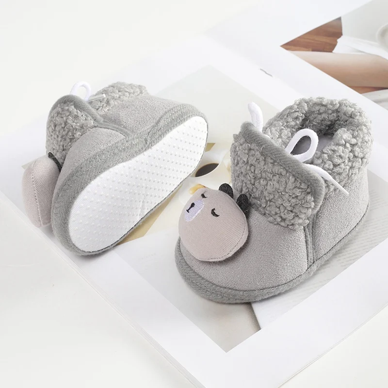 Bambini scarpe da bambino ragazzo ragazza stivaletti inverno caldo cartone animato animale bambino Prewalkers cotone morbido antiscivolo neonato