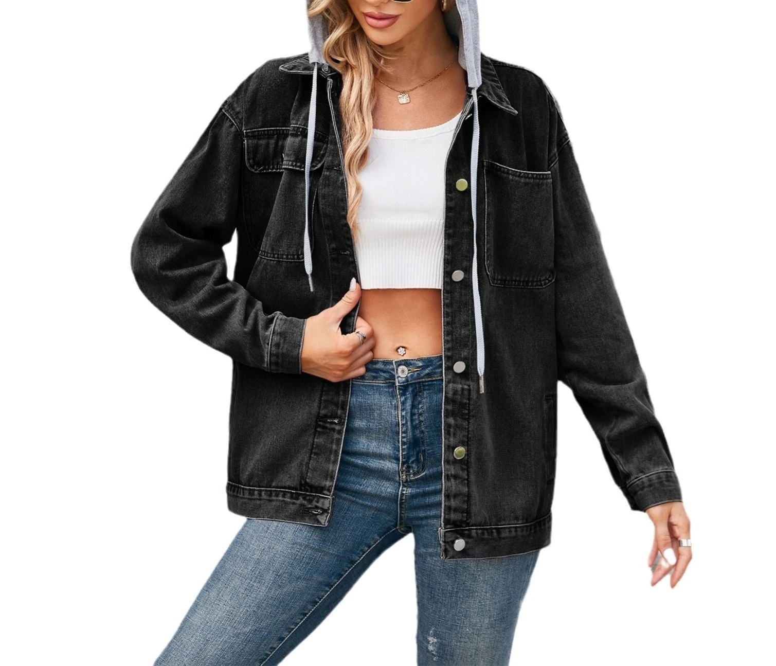 2025 Herbst/Winter New Style Vintage Washed Denim Jacket Top