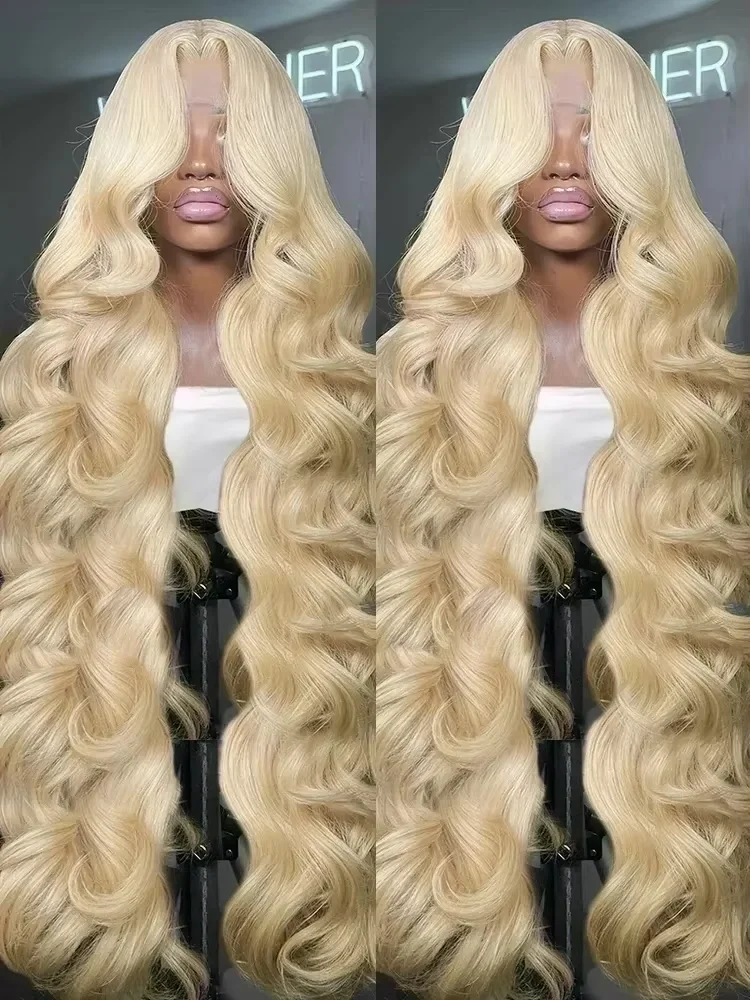 

250 Density Body Wave 13x6 Honey Blonde 613 Lace Front Wig HD Transparent 30 40 Inch 13x4 Lace Frontal Wigs Human Hair Brazilian