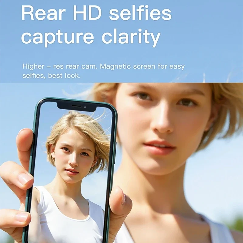Magnetic Wireless Selfie Rear Camera Monitor Screen for Phone Camcorder Lens Smartphone Selfie Vlog Live Stream Video Recording