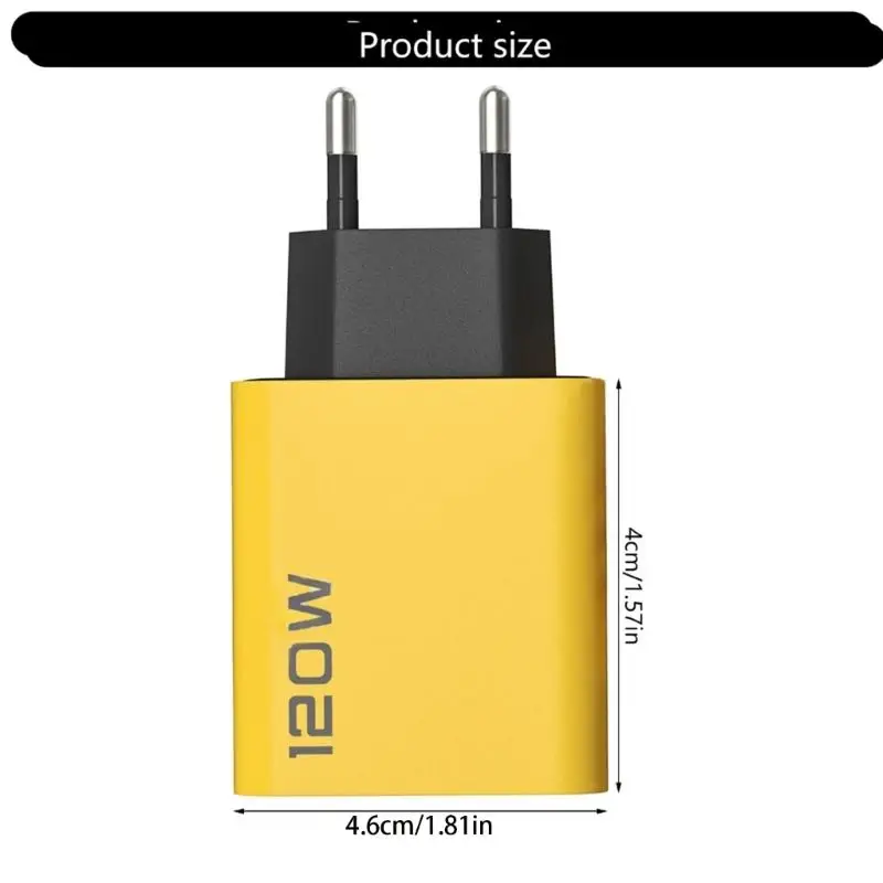 652F 4 Port 120W Multiple Device Chargers with EU US UK Compatibility Fast Charging Station for Multiple Device Charging