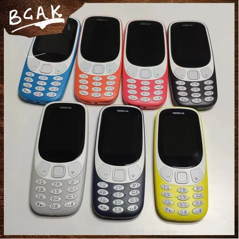 3310 mobile phone 2.4 GSM non-smart phone 2G straight board Nokia button elderly function mobile phone dual card BCAK