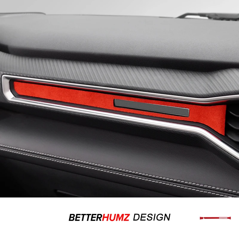 

For Ford Mustang GT 2024 Made of Alcantara/Carbon Fiber Leather Co-pilot Instrument Trim Sticker Car Interior Tuning Accessories