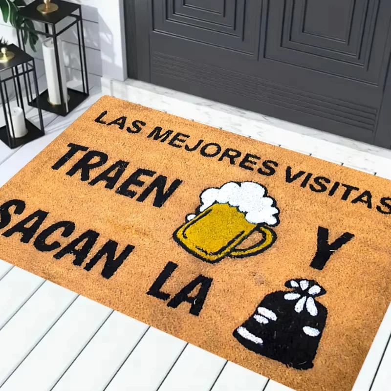 VIKAMA Beer Festival Fun Slogan Welcome Doormat Durable Non Slip Indoor Outdoor Entrance Rug Home Decor Floor Mat