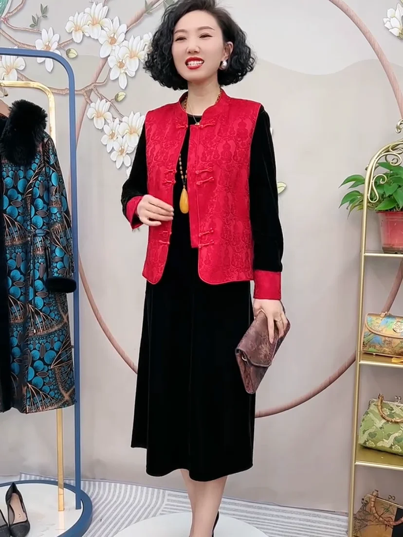 nouvel-ensemble-deux-pieces-chinois-pour-jeunes-femmes-gilet-imprime-a-boutons-gourde-et-robe-tendance