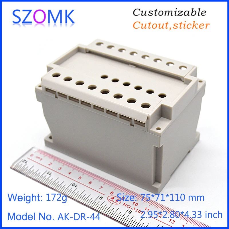 1Piece Szomk din rail electrical junction box plastic wifi sensor PCB design enclosure box hot selling project box