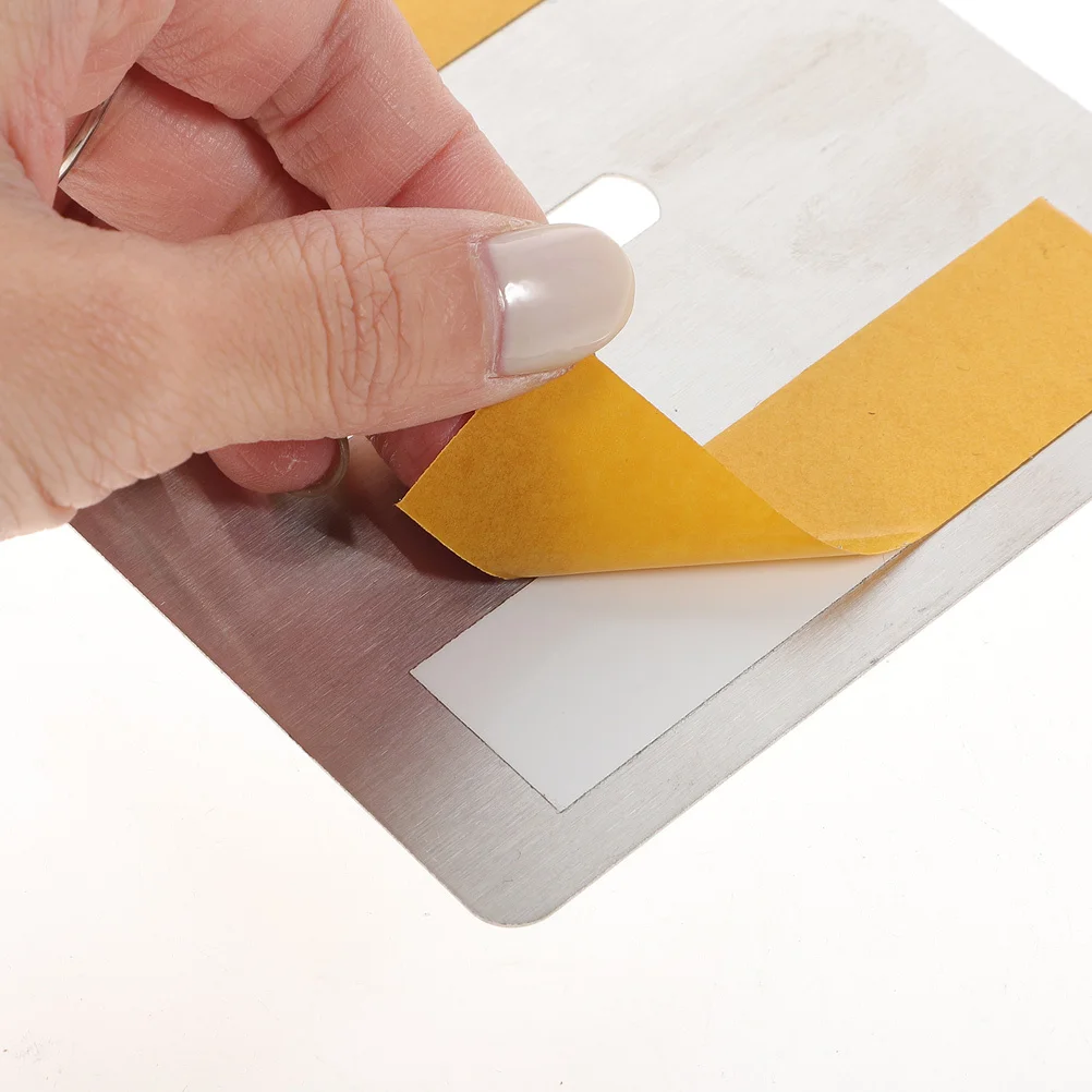 4 قطعة لوحات تعزيز قفل الباب الفولاذ المقاوم للصدأ ديدبولت غطاء لوحات سهلة التركيب الباب الأمامي إصلاح ديدبولت غطاء #1