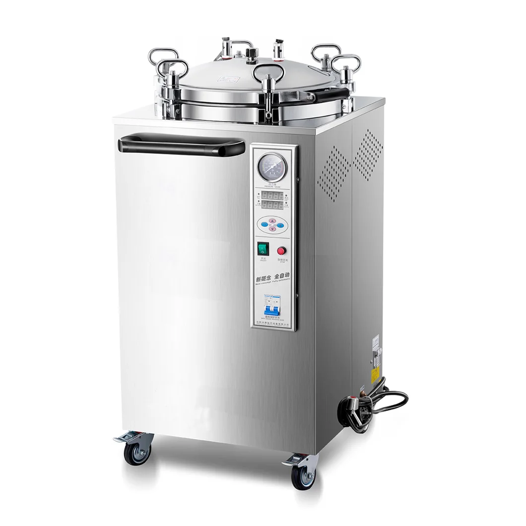 The most cost-effective automatic 100L 120L digital 304 stainless steel structure vertical pressure steam sterilizer