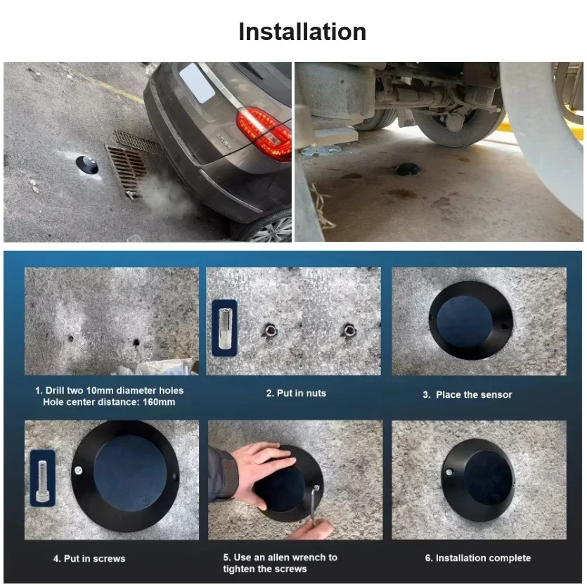 مراقبة موقف السيارات في الوقت الحقيقي مستشعر وقوف السيارات اللاسلكي المثبت على السطح