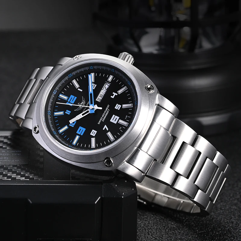 Yelang V3.4 Top Brand Super Titanium Bezel 44mm 200M PROFESSIONAL WATERPROOF SW220 Automatic Mechanical Diving Men Watch Reloj