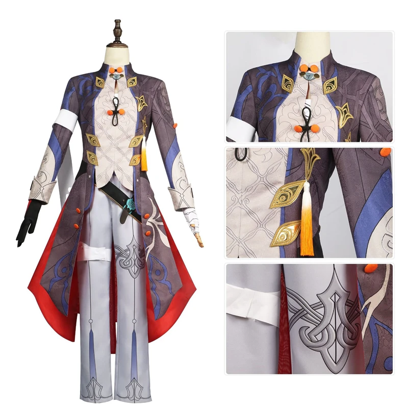 Spiel Honkai Star Rail Blade Cosplay Kleidung Perücke Spiel Uniform Ohrringe Halloween Party Herren bekleidung