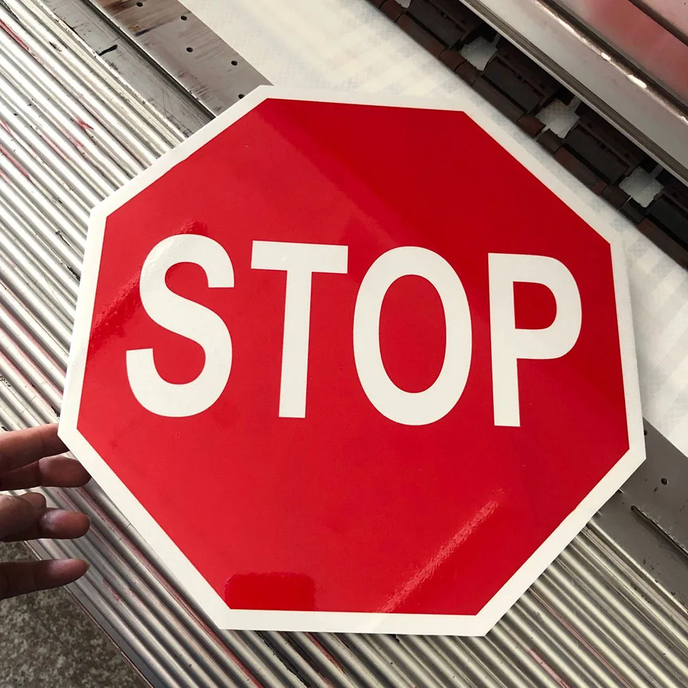 Reflective Stop Sign For Road Construction Trucks Tractors Trailers Safety Equipment Traffic Warning Sign