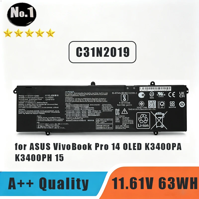 WHOLESALE New C31N2019 GENUINE Laptop Battery for Asus M7400Q/M3401Q/K3400P Series