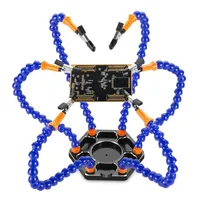 Soldering Station with Six Flexible Arms Metal Base Soldering Tool 6 Aid Vise Aluminum Base for Repair