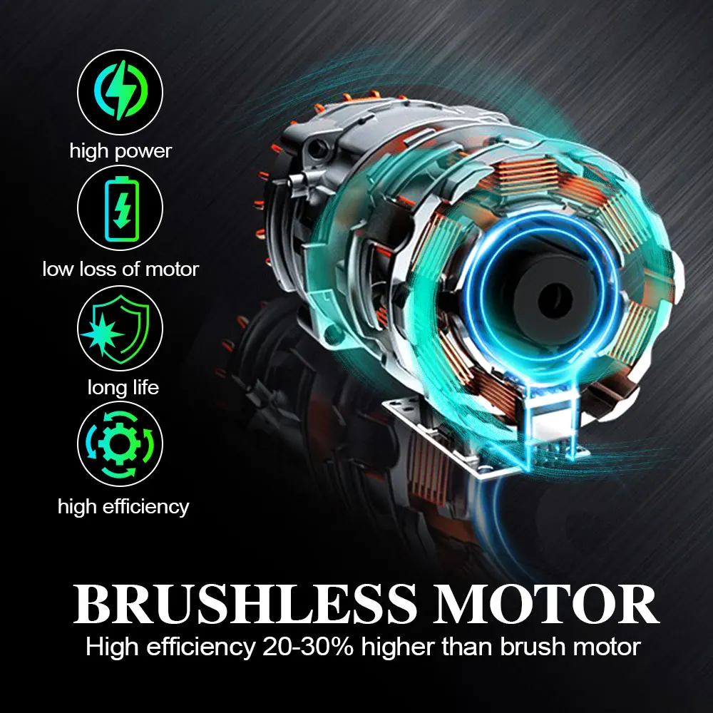 8 Inch Brushless Chain Saw Handheld Pruning Chainsaw Without Battery Woodworking Electric Saw Power Tool For Makita 18V Battery