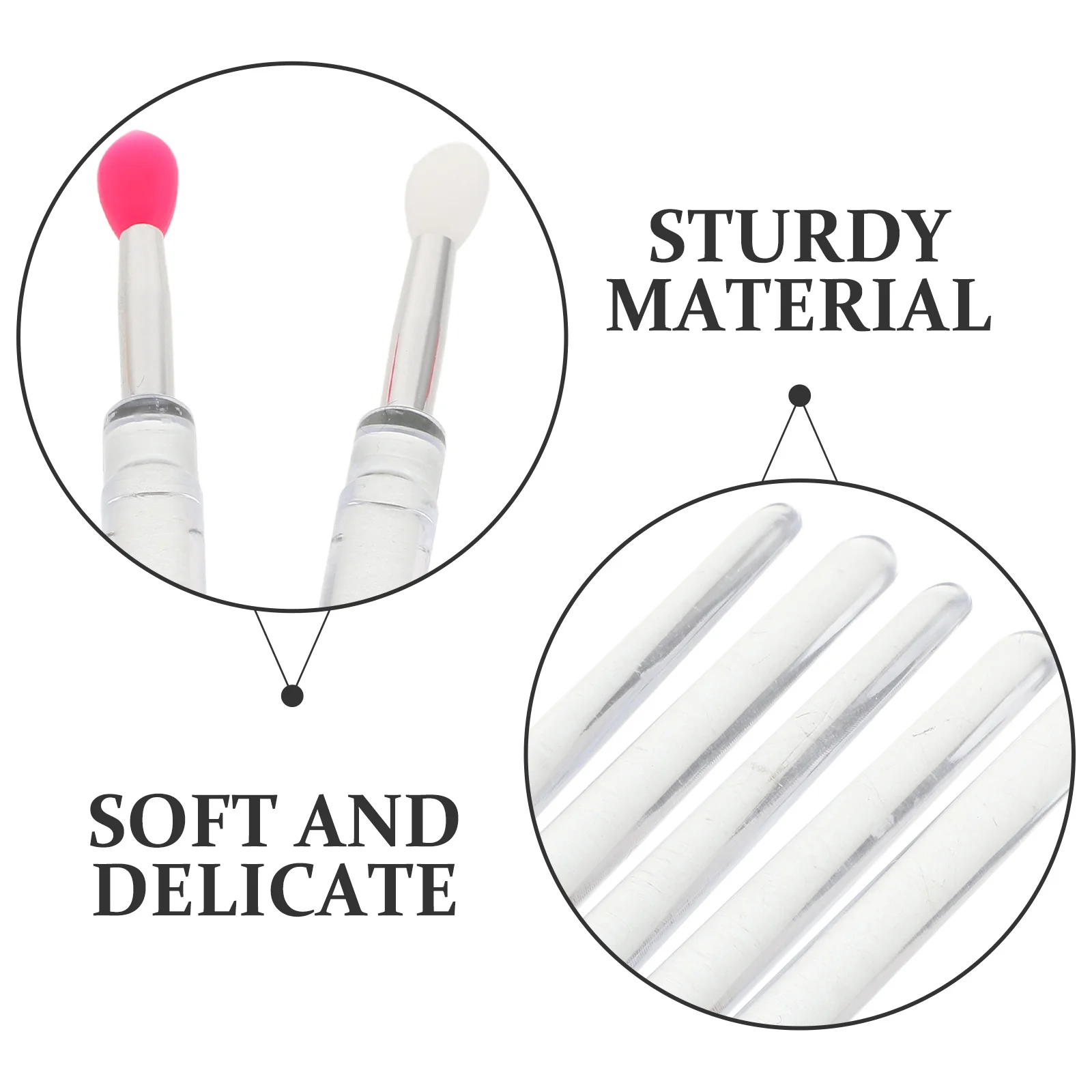 5 pçs kit de escova labial de silicone aplicador para brilho labial bálsamo máscara creme maquiagem portátil ferramenta de mistura para lábios e olhos