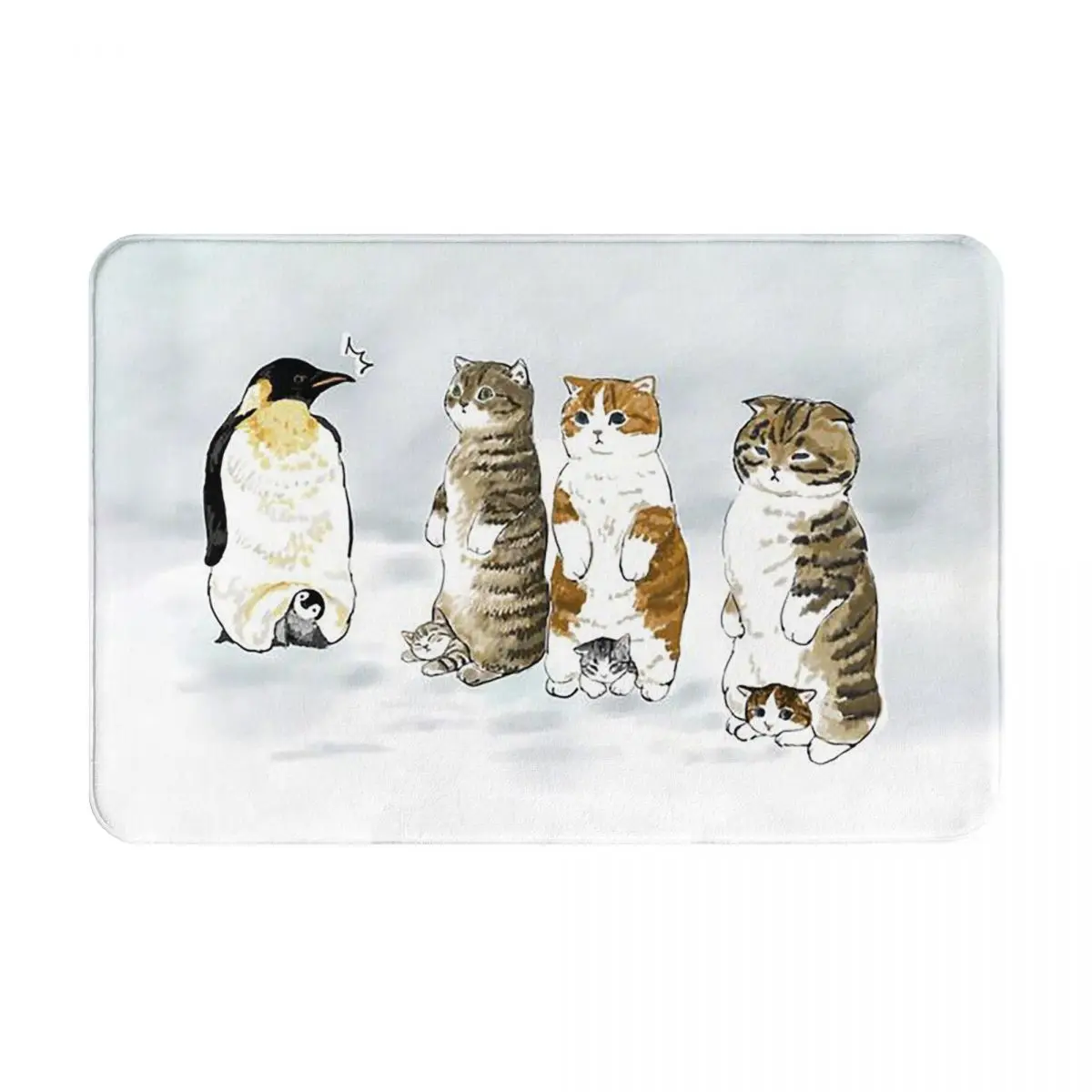 

Cute Cat Mofu Sand Mofusand Kawaii penguins Welcome Mats for Living Room Washable drop shipping Toilet Entrance Mats Decorative