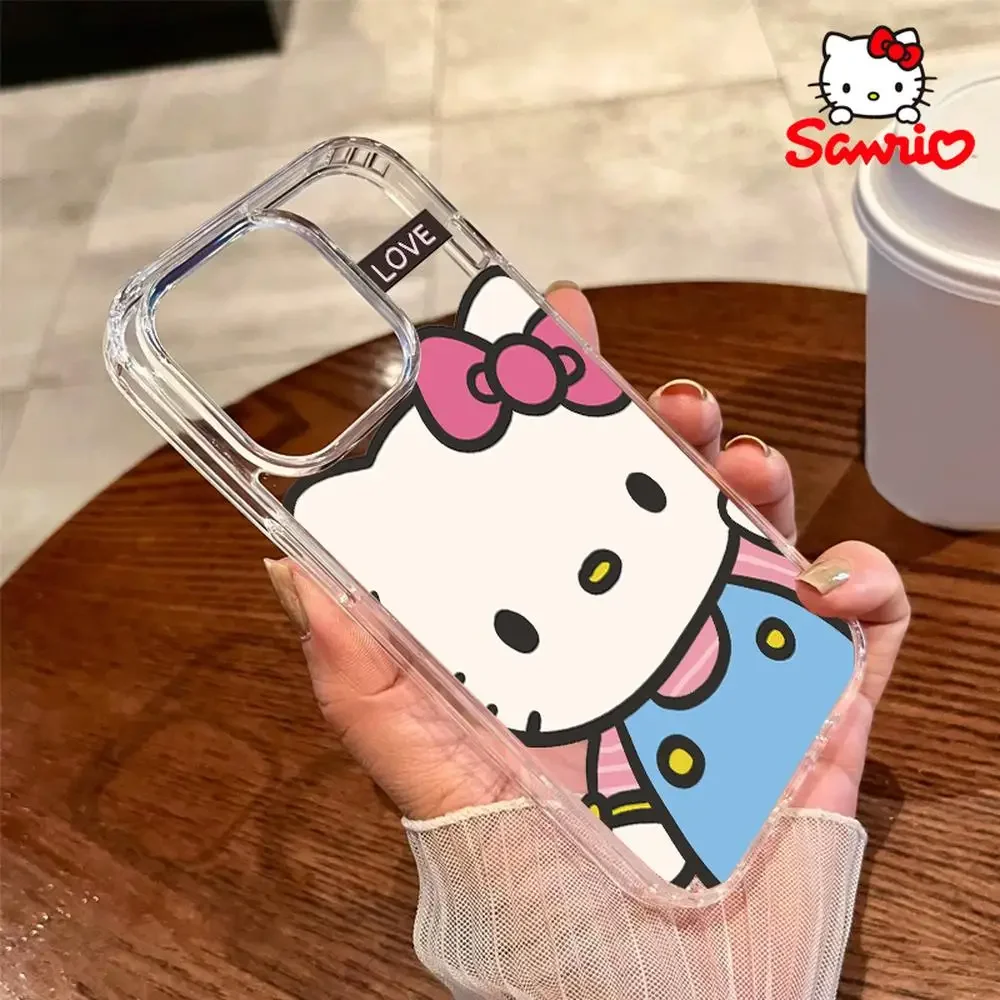 Hellokitty capa de telefone iphone 16/15/14/13/12/11/x/xs/xs max/pro max meninas capa de telefone escudo olá kitty acessório de desenho animado presente