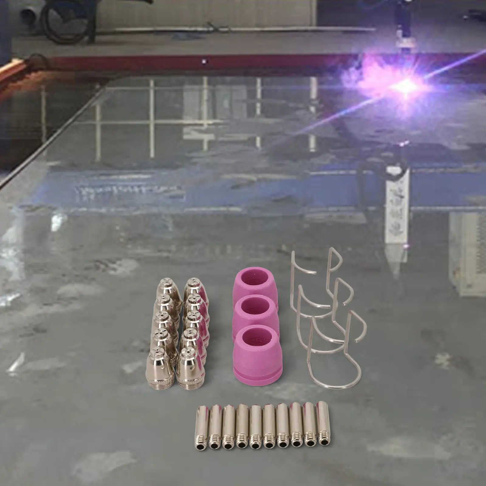 

Wear Resistant 26pc Nozzle Set for Lotos Plasma Cutters Long Life Performance Compatible with Lotos LTP5000D/LTPDC2000/LTPAC2500