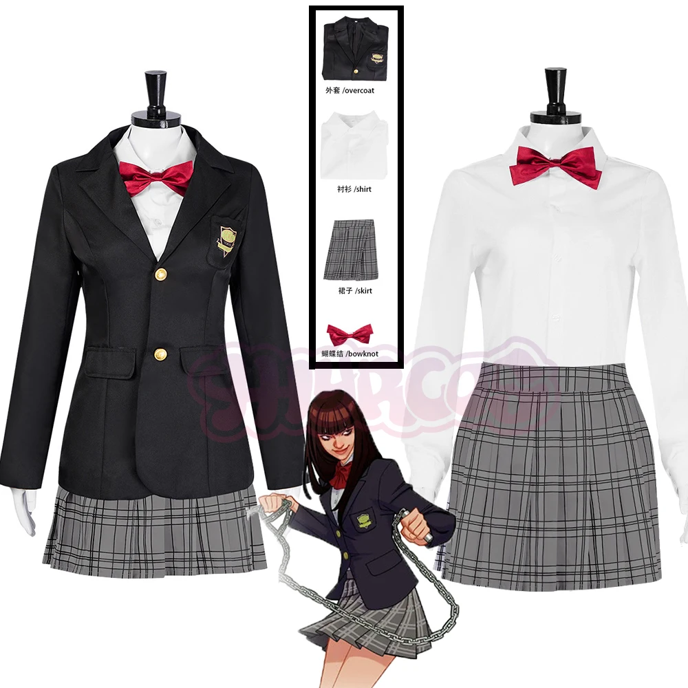 

Anime Gogo Yubari Cosplay JK Uniforms The Movies Kill Bill Halloween Costume Beautiful Schoolgirl Gogo's School Uniforms Skirt