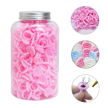 まつげエクステ接着剤カップ、眉毛ホルダー、マイクロブレード、タトゥー顔料、プラスチック容器、化粧道具、200個