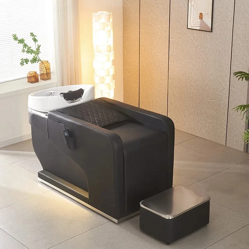 

New Hair Saloon Dedicated Shampoo Chair Fashion Simple and Light Luxury Jet Water Spout Hair Care Shop Half Lying Comfortable