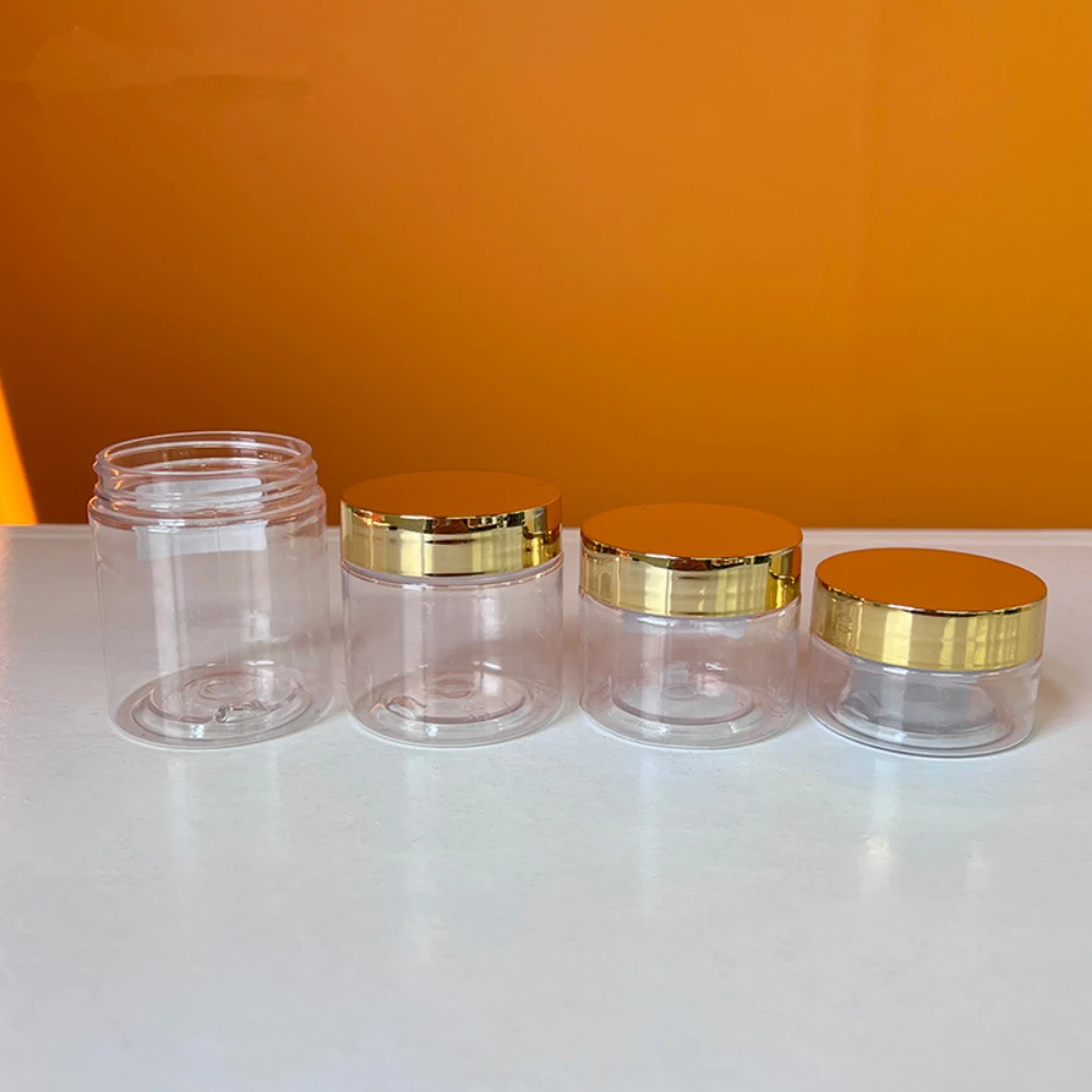 30 개/몫 30/50/60/80ml 골드 뚜껑 지우기 빈 리필 용 병 메이크업 여행 용기 아크릴 파우더 반짝이에 대 한 화장품 항아리