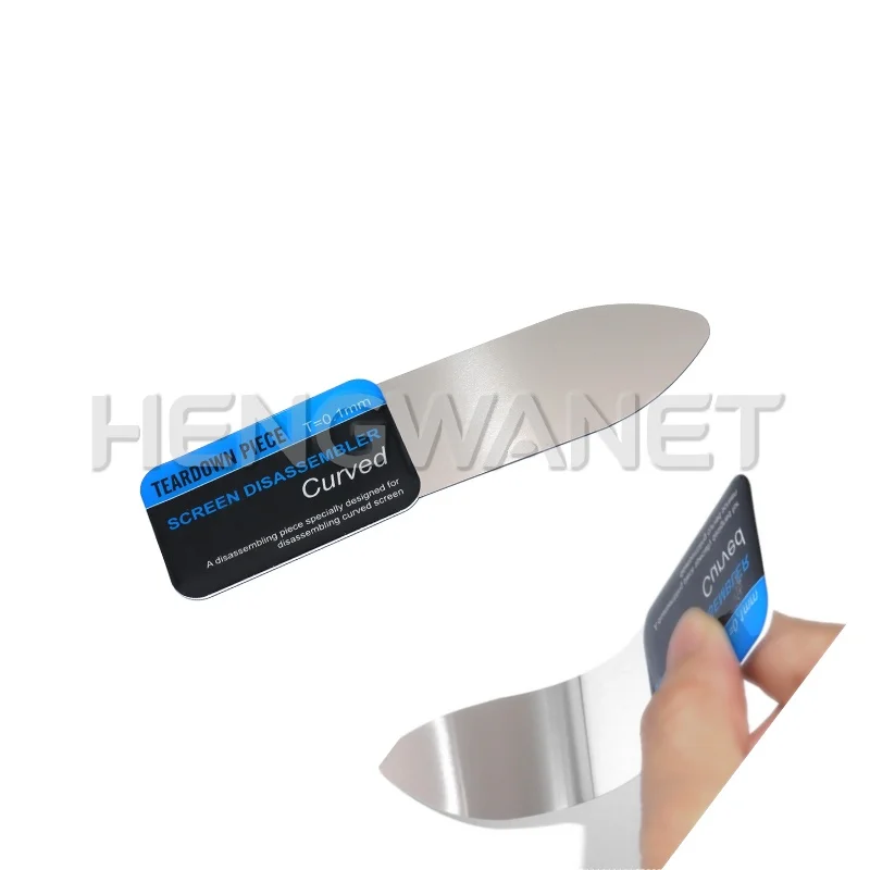 1PCS Steel Metal Mobile Phone Curved LCD Screen Spudger Opening Pry Card Tools Ultra Thin Flexible Mobile Phone Disassemble Tool