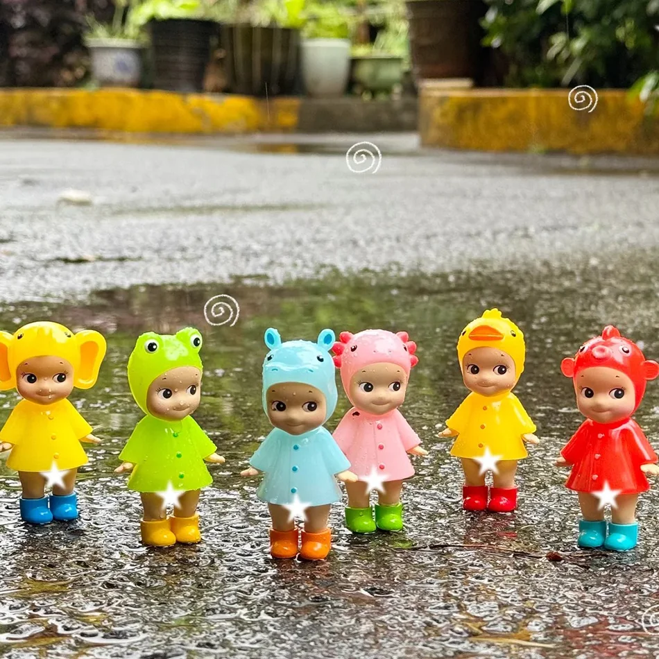 Muñecas para fanáticos, juguete para niños, caja ciega de regalo, caja ciega de animales de Ángel, adornos de figuras de Anime, serie I Love Rainy Day