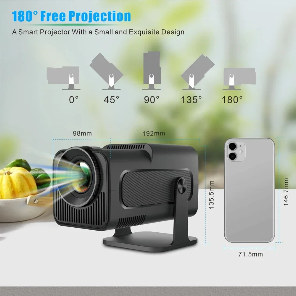 Projector portable screen video mini LCD 1080p Home hy320 android 11 Smart Video Projector