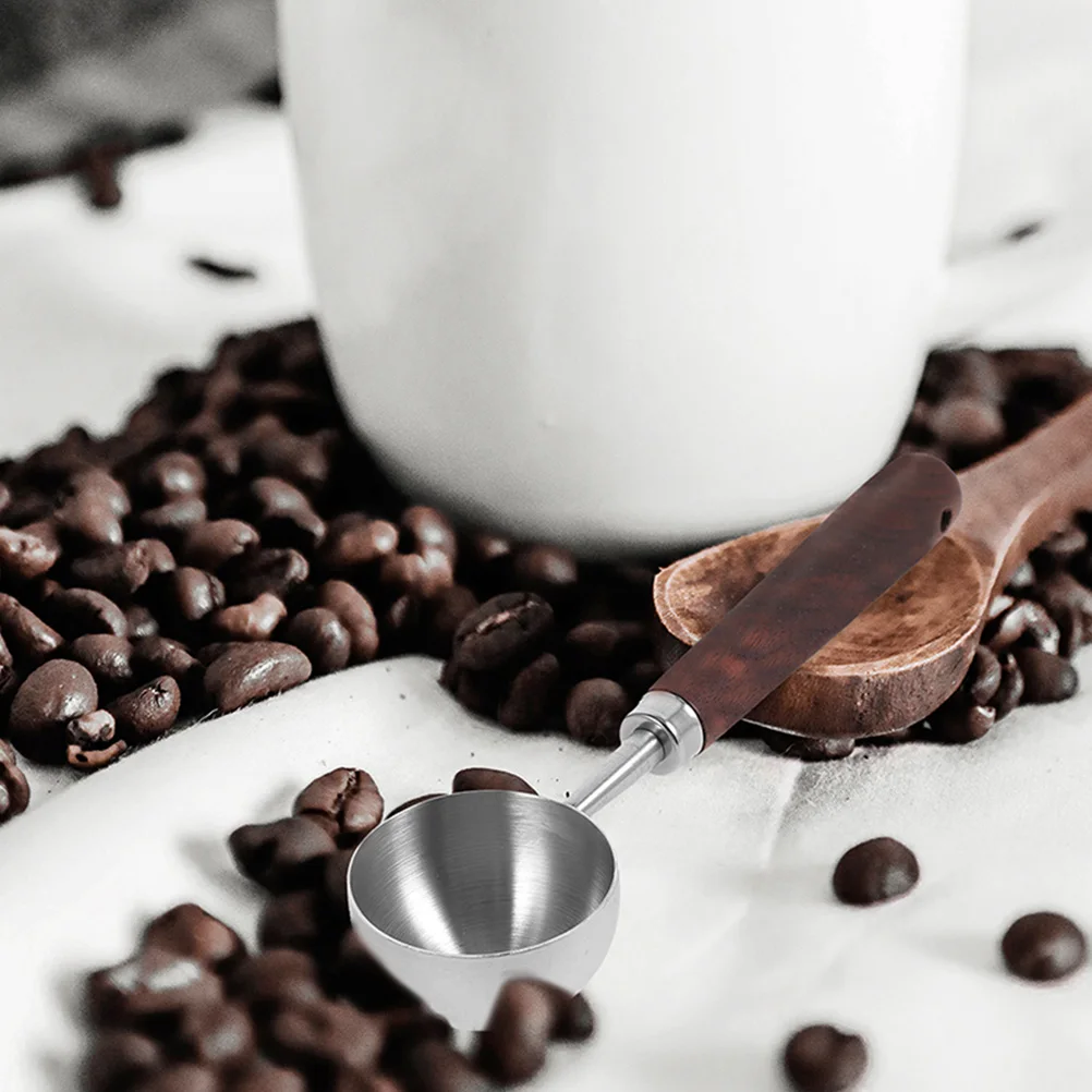 Cuchara medidora con mango de madera, cuchara pequeña para derretir cera de 15ml, cuchara para granos de café, cuchara para especias, herramienta de sellado ergonómico