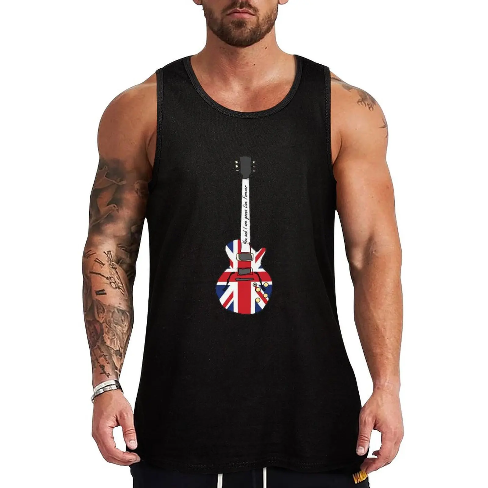 Noel Gallagher Union Jack Sheraton Live Forever Tank Top sports t-shirts for men t-shirt for man T-shirt sports