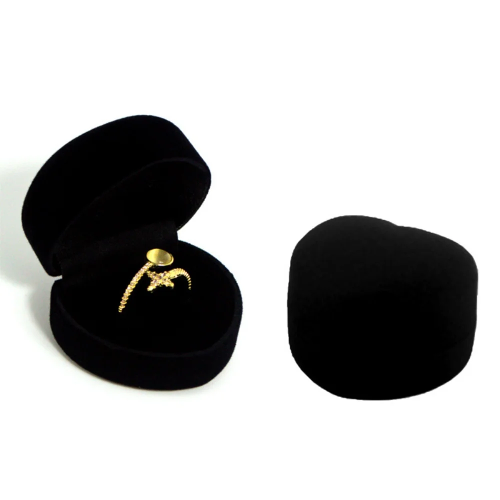 

Романтическая свадебная коробка для колец в форме сердца в форме сердца, высококачественная бархатная шкатулка для драгоценностей, серьги, упаковка для ювелирных изделий, подарочная коробка на день Святого Валентина