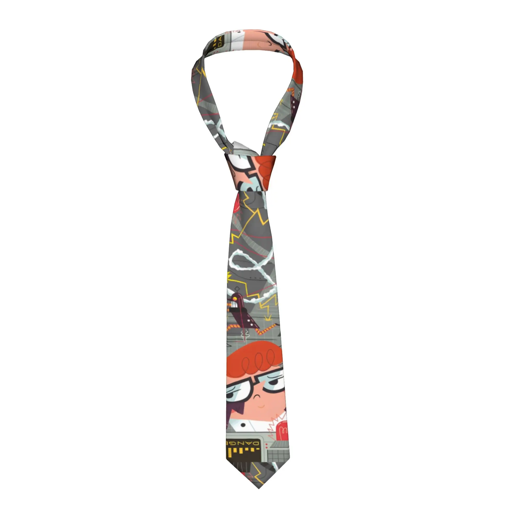 Dexter Kawaii Laboratory Tie  Wedding Party Neck Ties Men Retro Trendy Necktie Accessories Great Quality Custom Collar Tie