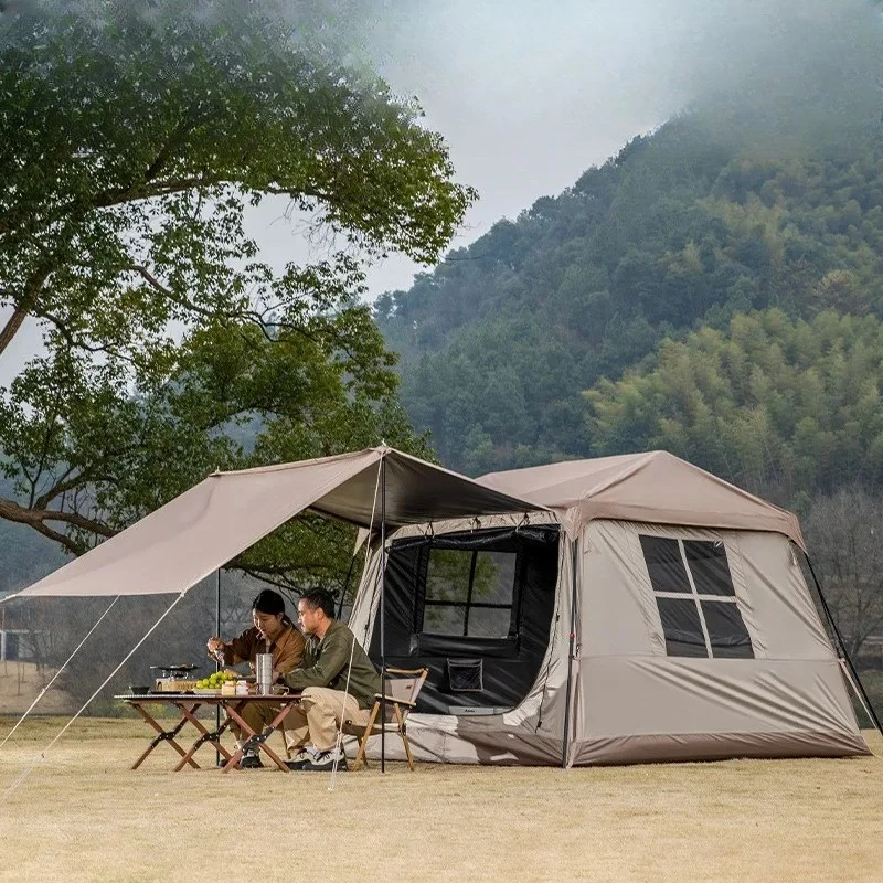 Roof quick opening tent canopy 2-in-1 oversized outdoor camping full set of equipment vinyl sun protection