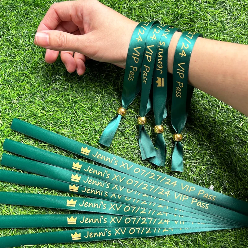 

Персонализированные VIP-браслеты для мероприятий, регулируемые тканевые браслеты, промо-браслеты для вечеринок, концертов, клубов