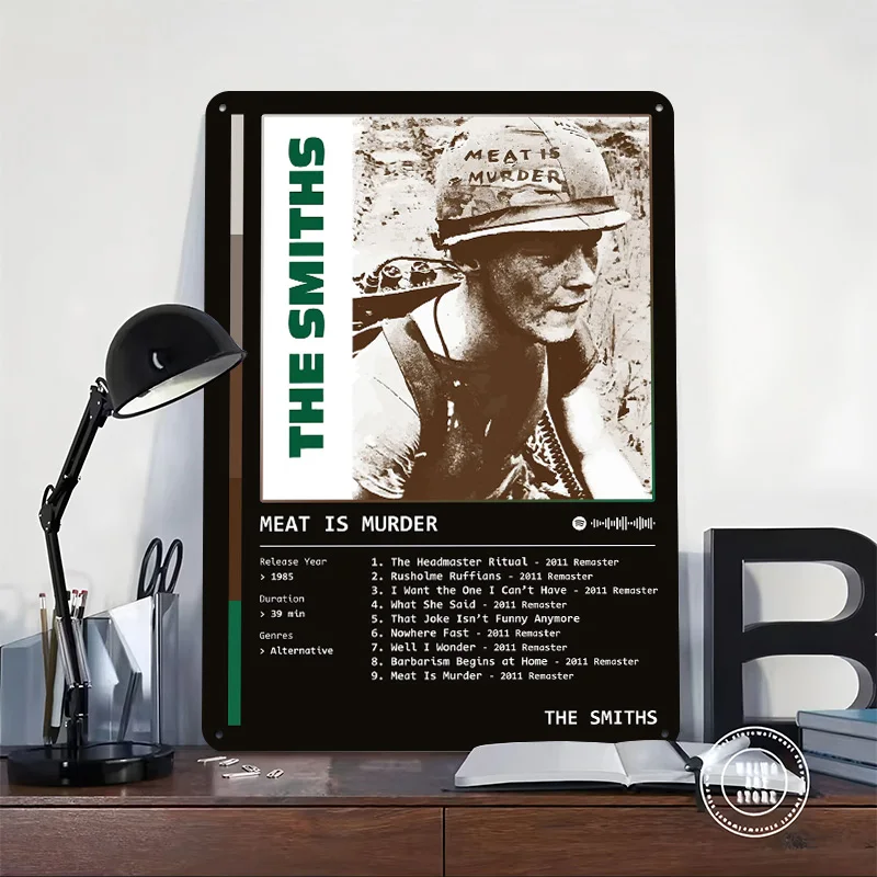 Meat Is Murder (1985) Album By The Smiths Personalized 3D Textured Metal Poster Wall Art Tinplate Sign for Room Accessories Bar