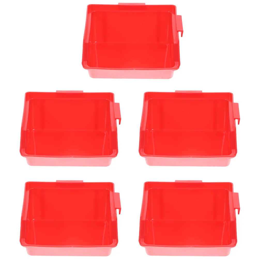 5Pcs Plastic Storage Bins Stackable Parts Organizer for Tools Fasteners Beads Crafts Home Office Workshop Organization System